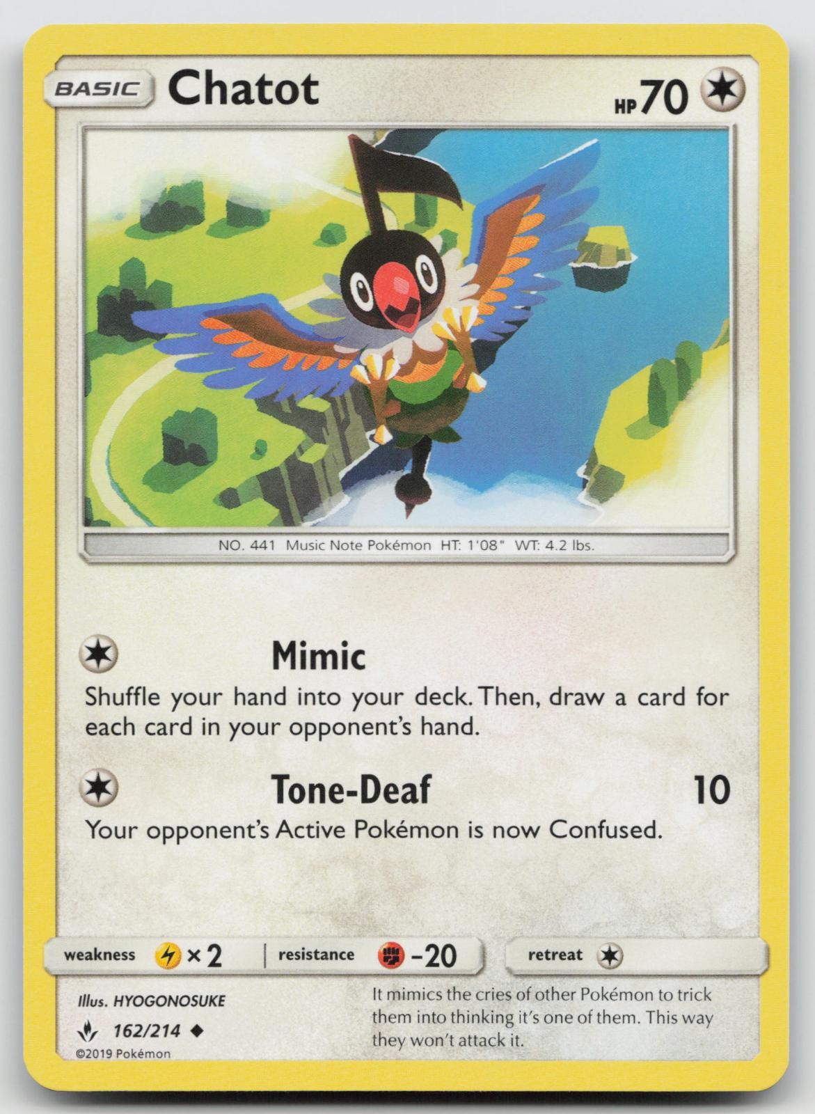 Chatot 162/214 NM Unbroken Bonds Pokemon