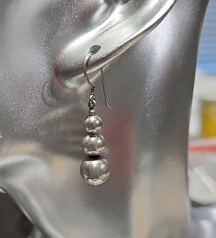 Sterling Silver Dangle  Earring  E#19 - image 2