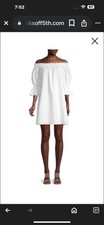 Alice & Olivia  Paola Off The Shoulder White Dress Size M