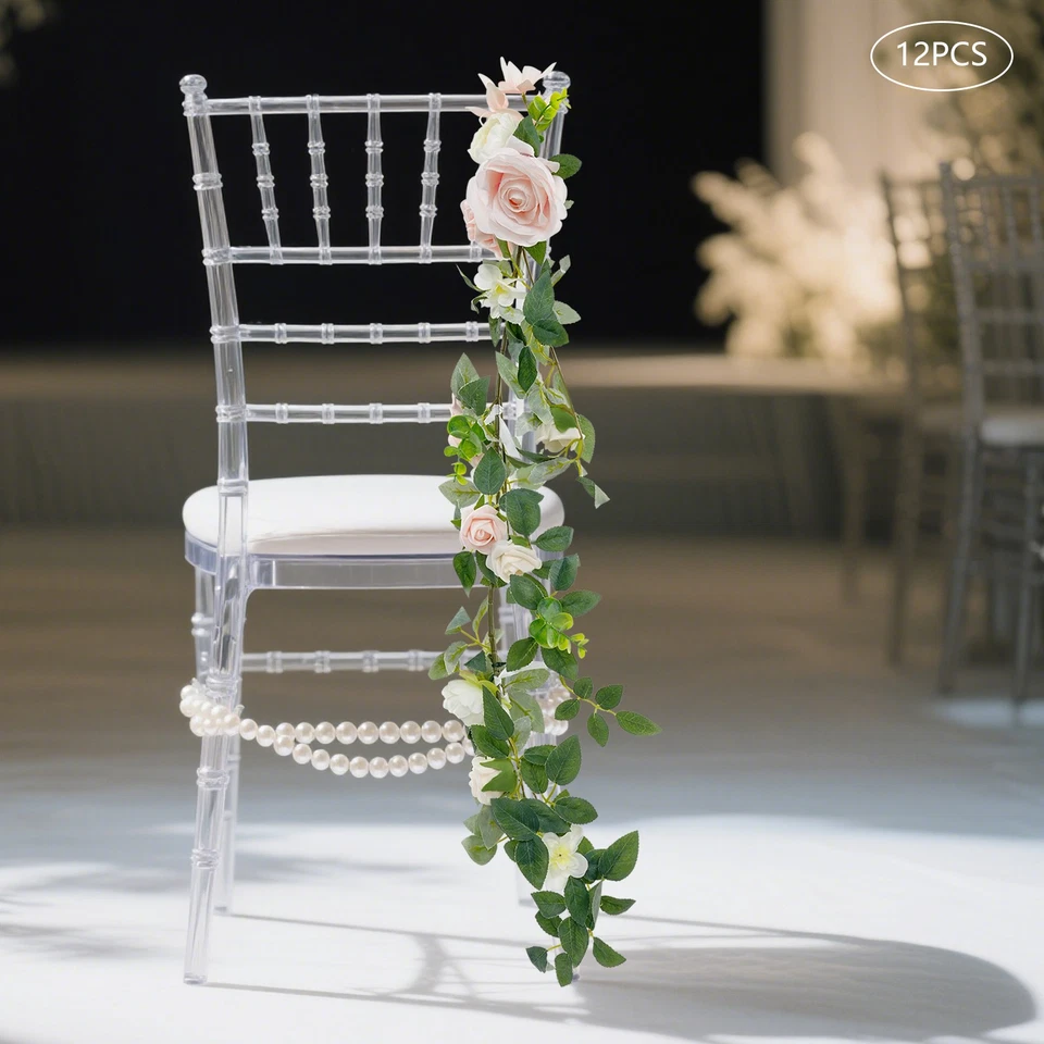 Wedding Chair Decoration, Artificial Pew Flower, Artificial Wedding Chair Flower - Image 4 of 4