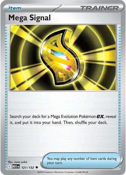 Mega Signal - 121/132 Reverse Holo Uncommon ME01: Mega Evolution 121/132 NM
