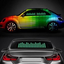 Auto Sound Music Beat Activated Car Stickers Equalizer Glow Led Light Green