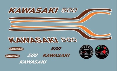 Water-slide decal, KAWASAKI 500, model kit, 1:8, Heller, Nagano