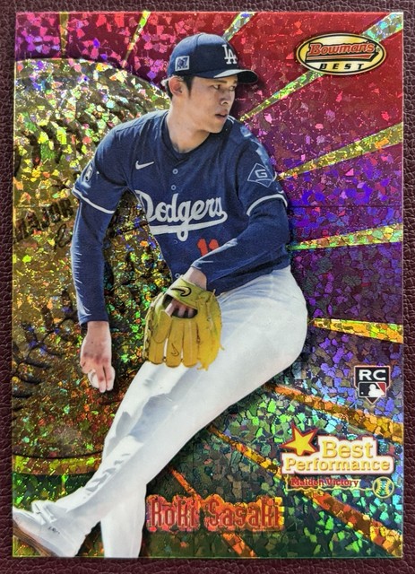 Roki Sasaki 2025 Bowman's Best Best Performances Mini-Diamond Dodgers Rookie RC