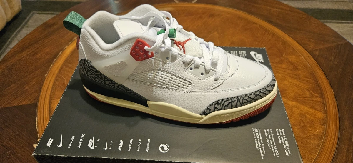 Jordan Spizike Low SE Größe 9,5 Herren rot schwarz auf weiß. Mexiko Farben