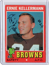 ERNIE KELLERMANN NFL Browns 1971 Topps Auto Autographed Signed #7 Card