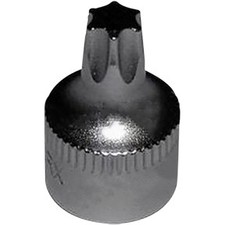 T27 Half/Cut Torx Driver x 1/4" Sq Dr .75" Long HCT27-04 VIM TOOLS Metal Dark