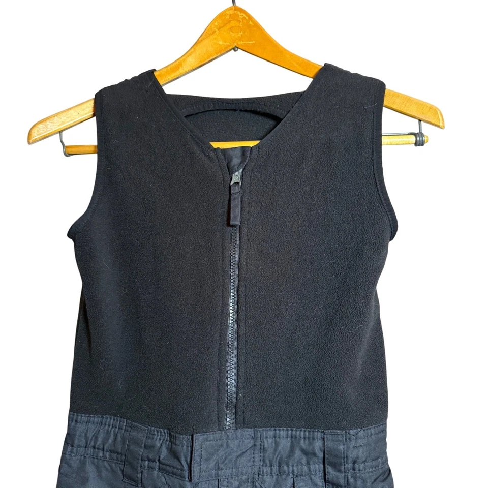 Niños Pequeños Arctix Negro Forrado de Vellón Esquí Nieve Pantalones Babero Mono Cremallera Completa Cálido Foto 2 de 4