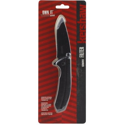 Kershaw Filter 1306BWX assisted opening, frame lock, blackwash, new in clamshell