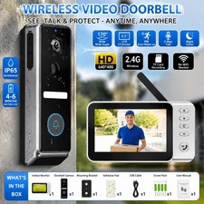 4.3" Video Door Phone Intercom System Visual Doorbell Camera Kit Indoor Monitor