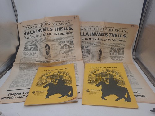 Lot of 2 Pancho Villa Bill Rakocy 1983 Books Santa Fe Newspaper Reprints