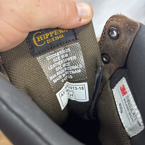 Chippewa Men's Hador 8" Steel Toe Insulated Logger Boot Style 55025 - Picture 11 of 16