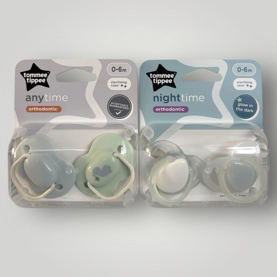 Tommee Tippee Soothers 0-6M BPA Free 2 Pack Of 2 Day & Night Time New Sealed
Opens in a new window o