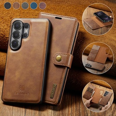 For Samsung Galaxy S26 Ultra, DG Ming Removoable Leather Wallet Case Cover