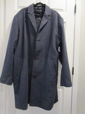 OLD NAVY MENS WOOL BLEND LINED NAVY HERRINGBO...
