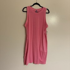 Old Navy Women XL Pink Casual Pockets Sleeveless Vintage Mini Shift Dress NWT
