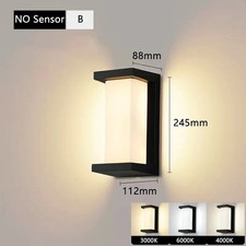 LED Outdoor Wall Light IP65 Waterproof Motion Sensor Porch Garden Lamp