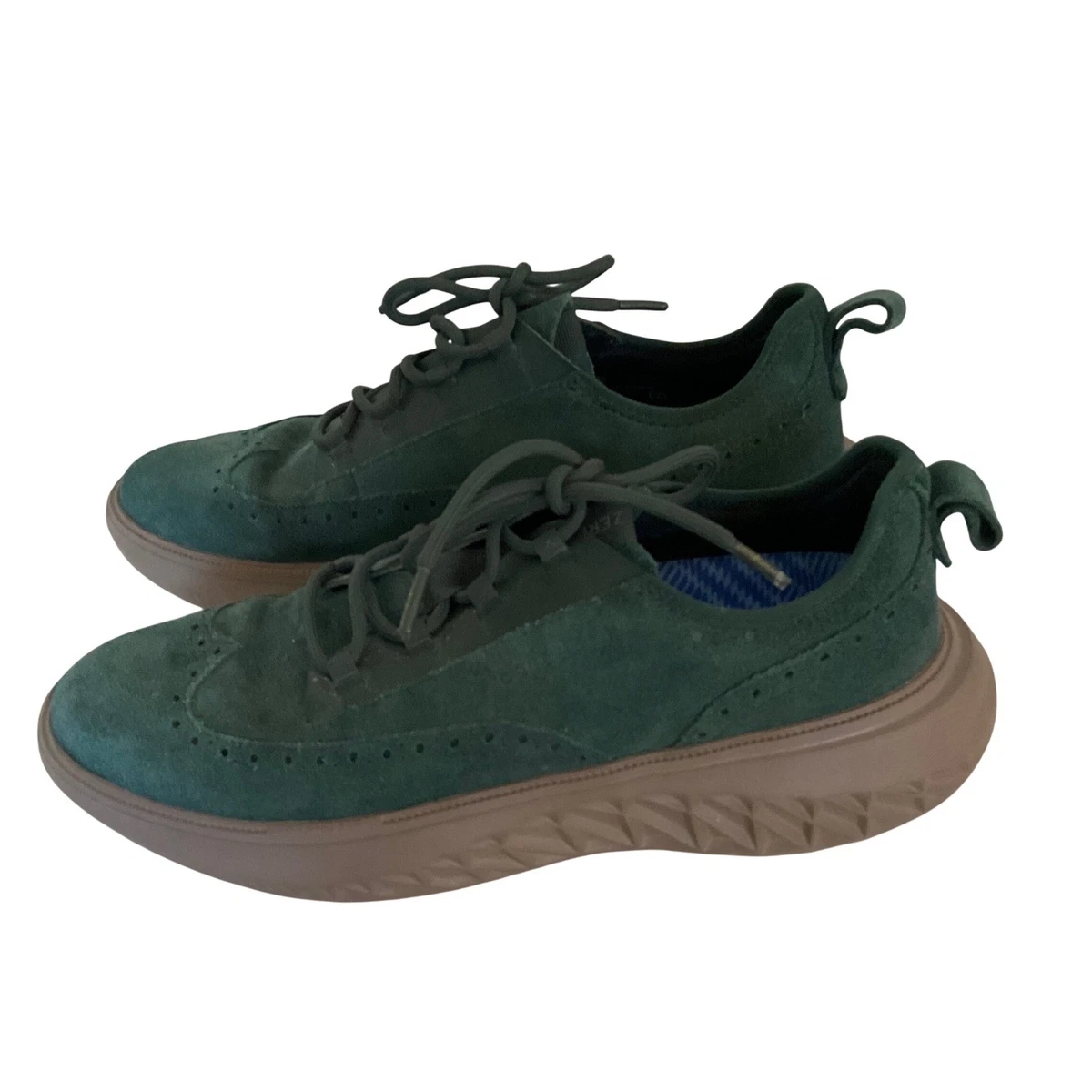 Cole Haan Nike Air Mens Teal Green Suede Driving Loafers Rare Collab never worn COLE HAAN - Slip-on Suede Leather Loafers - Green 9M Driving  main image 2