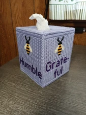 The B's Tissue Box Cover, Plastic Canvas