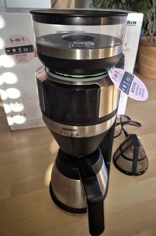 Severin KA 4853 Filka 2.0, NEUWERTIG, Kaffeemaschine mit Mahlwerk, Thermoskanne - Bild 2 von 4