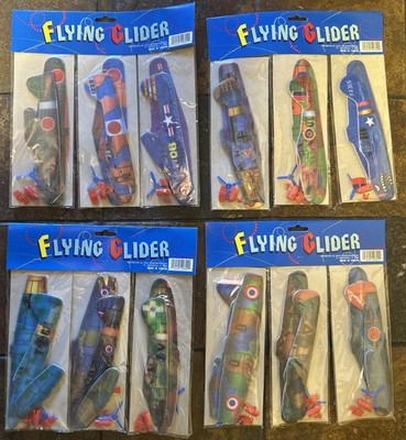 Vintage Sealed Lot Of Three Pack Flying Gliders Rare