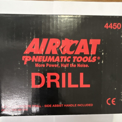 AIRCAT 4450 Pneumatic Tools Drill w/ Bag & Side Assist Handle Included