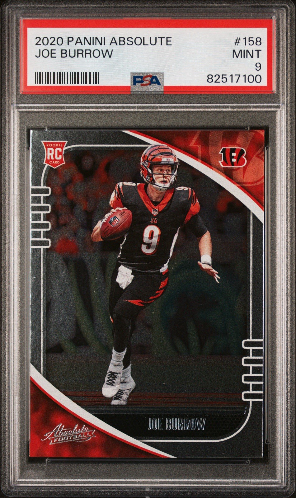 2020 Panini Absolute Joe Burrow Rookie RC #158 PSA 9