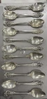 WALLACE GRAND BAROQUE STERLING SILVER TEASPOONS TOTAL 11 387 GRAMS SET#1