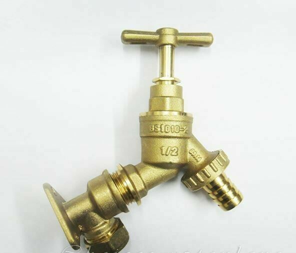 Dolphin Cast Brass Outdoor Garden Tap Wall Plate Bracket 10mm for sale