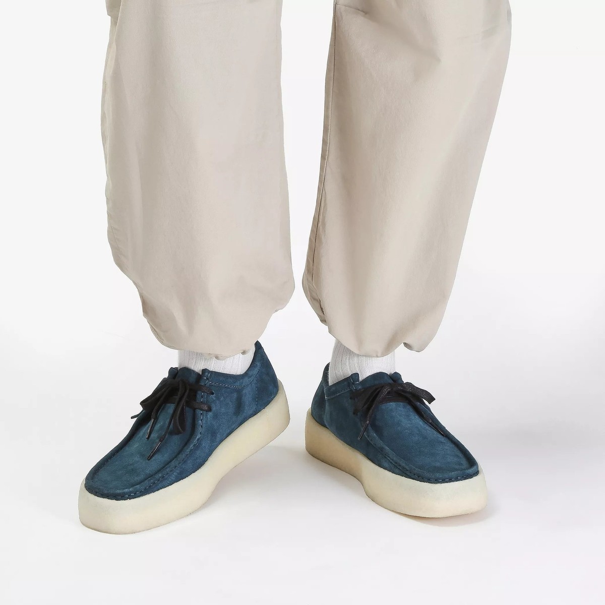 Clarks Original Men Wallabee Cup Deep Blue Suede Made in  display picture 2