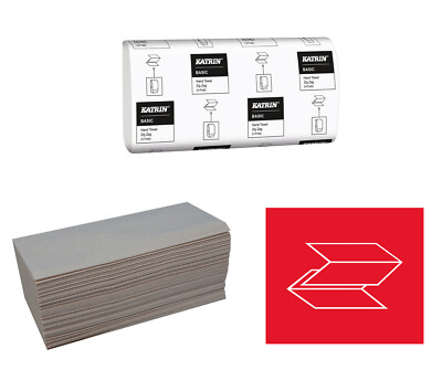 Katrin 100669 Basic Papierhandtücher Zick Zack V-Faltung naturfarben Kiste mit 5000