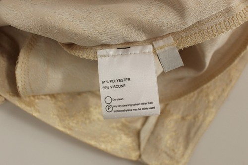 Zeynep Tosun Beige Brocart Above Genou Short Bas IT40/US6/EU36/S - Picture 6 of 7