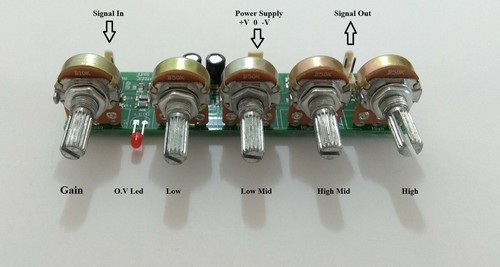 Preamplificador de guitarra/instrumento con control de tono de 4 bandas con dos auriculares amplificador - Imagen 9 de 11