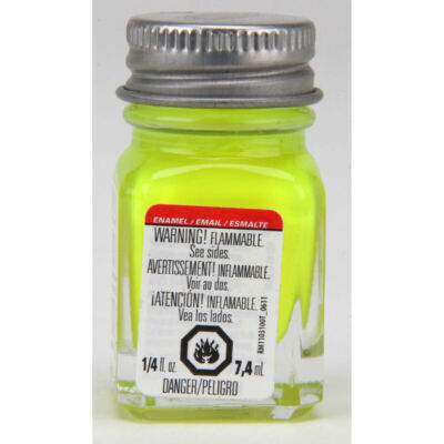 Testors 1177TT Yellow Fluorescent Enamel Paint 1/4 oz