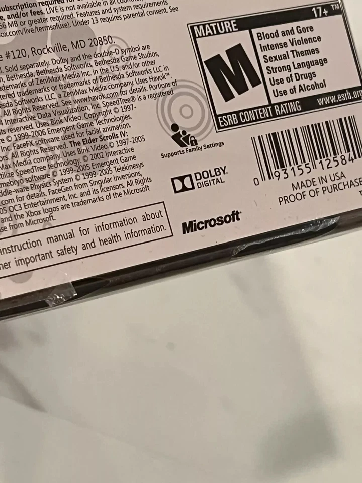 Fallout 3 & Oblivion Double Pack (Microsoft Xbox 360, 2012) Y-Fold Near-Mint - Image 3 of 3