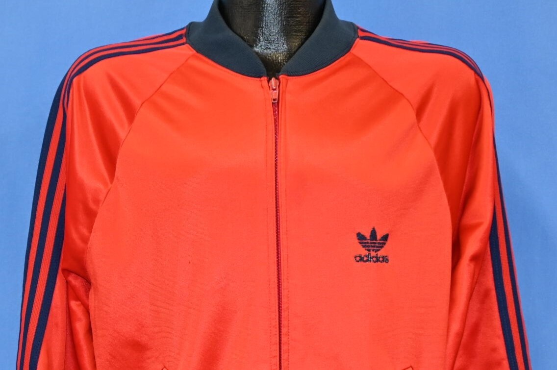 vtg 80s ADIDAS RED BLACK ATP TREFOIL THREE STRIPE ZIP UP vtg 80s ADIDAS RED BLACK ATP TREFOIL THREE STRIPE ZIP UP
