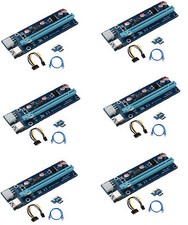 6-Pack V006C PCI-E 16x to 1x Powered Riser GPU Adapter 6 pin ETH Zcash mining