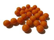 25 Murmeln orange opak ca. 14mm aus Glas, Glasmurmel, Glaskugel (120076)