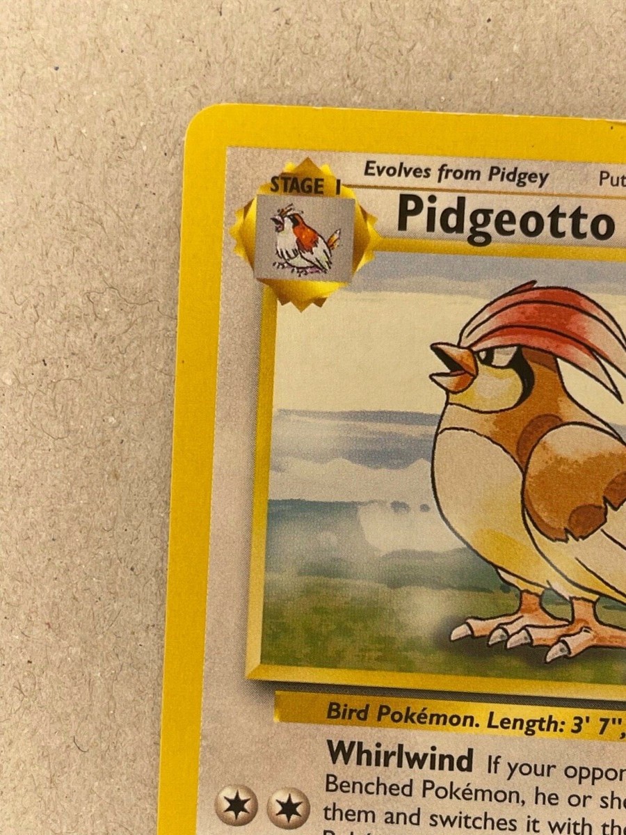 pidgeotto pokemon card value Pidgeotto 22/102 Pokemon Card Unlimited Edition Rare Base Set 1999 WOTC