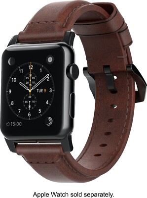 #ad NEW Nomad Brown Leather Band Apple Watch 38 40 41 mm Series 1 2 3 4 5 6 7 8 $15.99