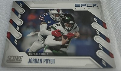 2022 Panini Score Football Jordan Poyer Buffalo Bills Sack Attack #SA-JP
