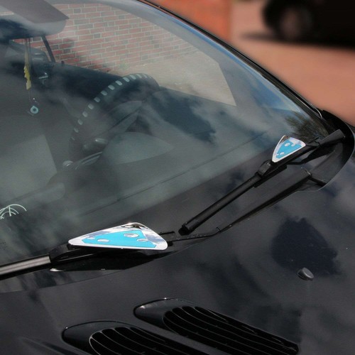 Limpiaparabrisas de diseño alerón amplificador de presión coche universal cromo negro - Imagen 3 de 4