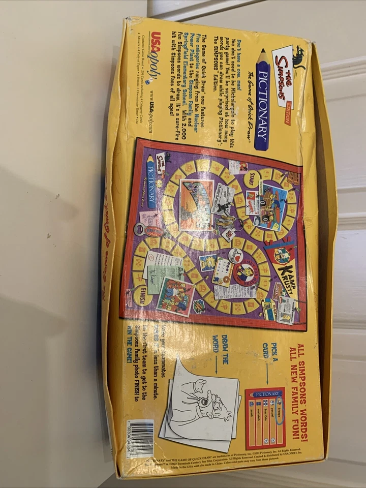 The Simpsons Edition Pictionary Game By USAopoly Rare Board Game Family Fun - Image 2 of 4
