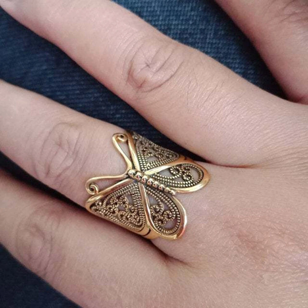 Filigree butterfly ring online