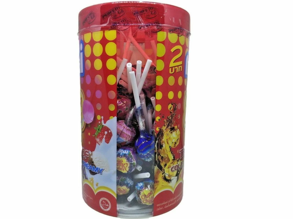 Lollipops Mini Chupa Chups Cola Fruit Creamy Flavor & Tongue Painter 300g 50 pcs - Image 2 of 3