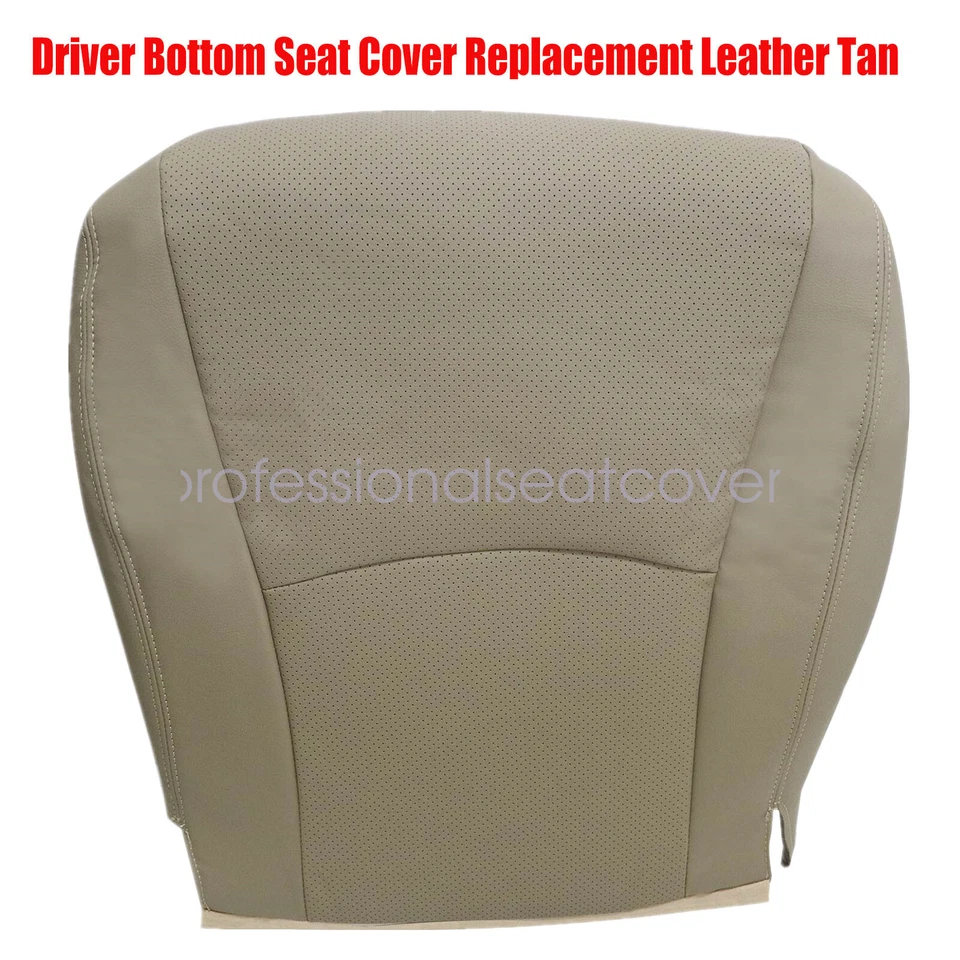 2004 2005 2006 2007 For Toyota Highlander Driver Bottom Leather Seat Cover Tan - Image 4 of 4