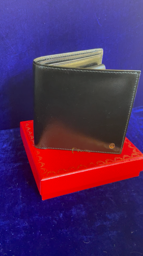 Cartier Wallet Holder Pouch New Old Stock Black Leather Case Wallet Cartier Box - Video 1 of 1