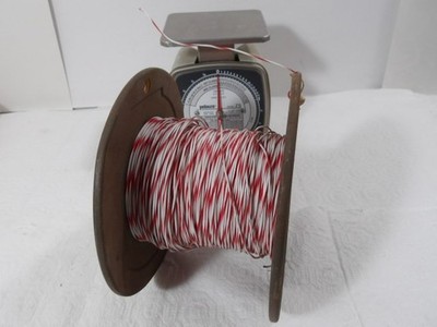 VTG Maser Cable Co. / Hi Temp Wires 22 AWG Red/White ~ Mil Spec Approx 1,039'