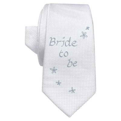 'Bride to be' White Tie / Necktie with Gift Box (AT00015670)