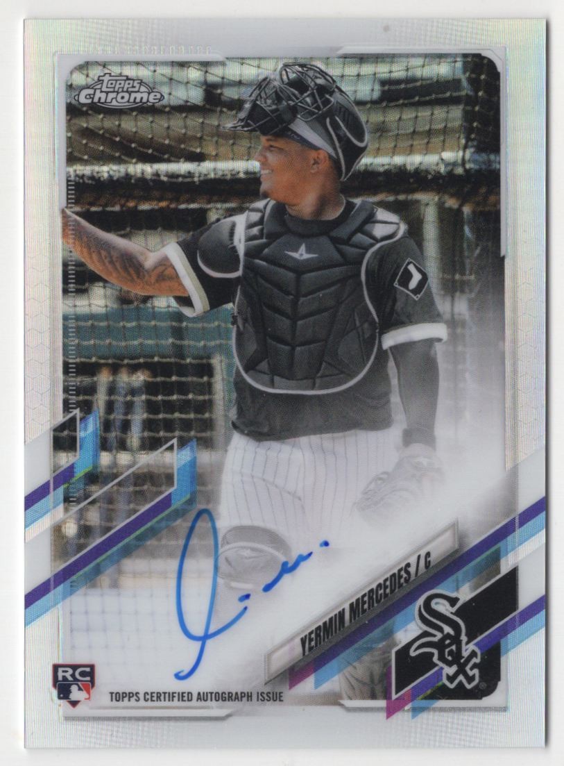 2021 Topps Chrome Refractor Yermin Mercedes RC Auto /499 Chicago White Sox